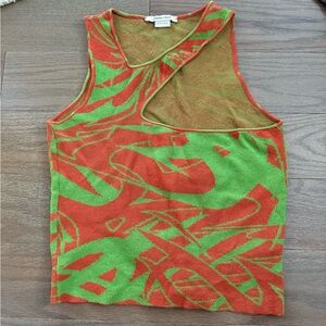 Paloma Wool tank top in size small redish orange and green